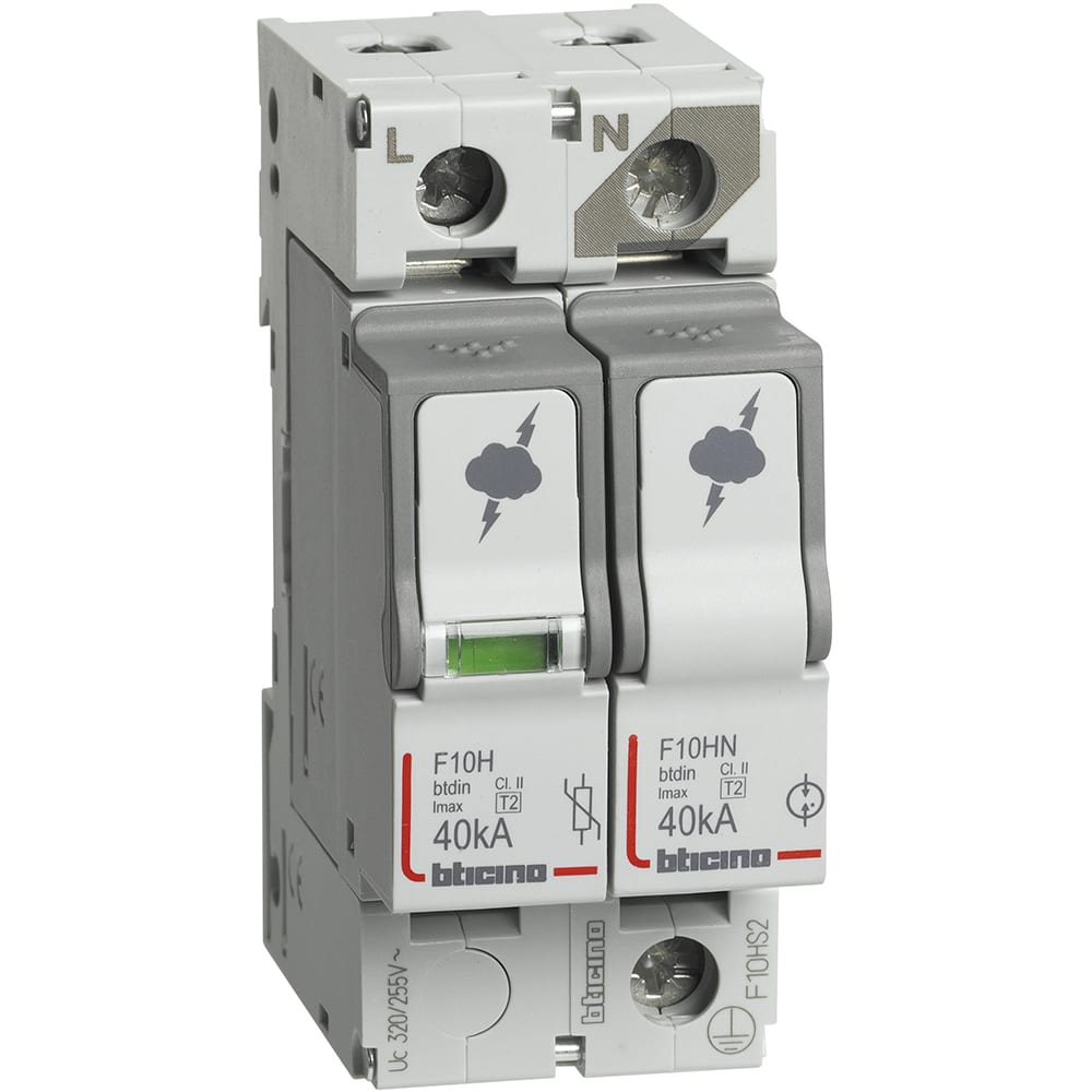 BTICINO BTIF10HS2 BTDIN - SPD T2 40KA 1P+N NR