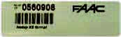 FAAC SPA FAA786348 UHF TAG PASSIVO AUTOADESIVO
