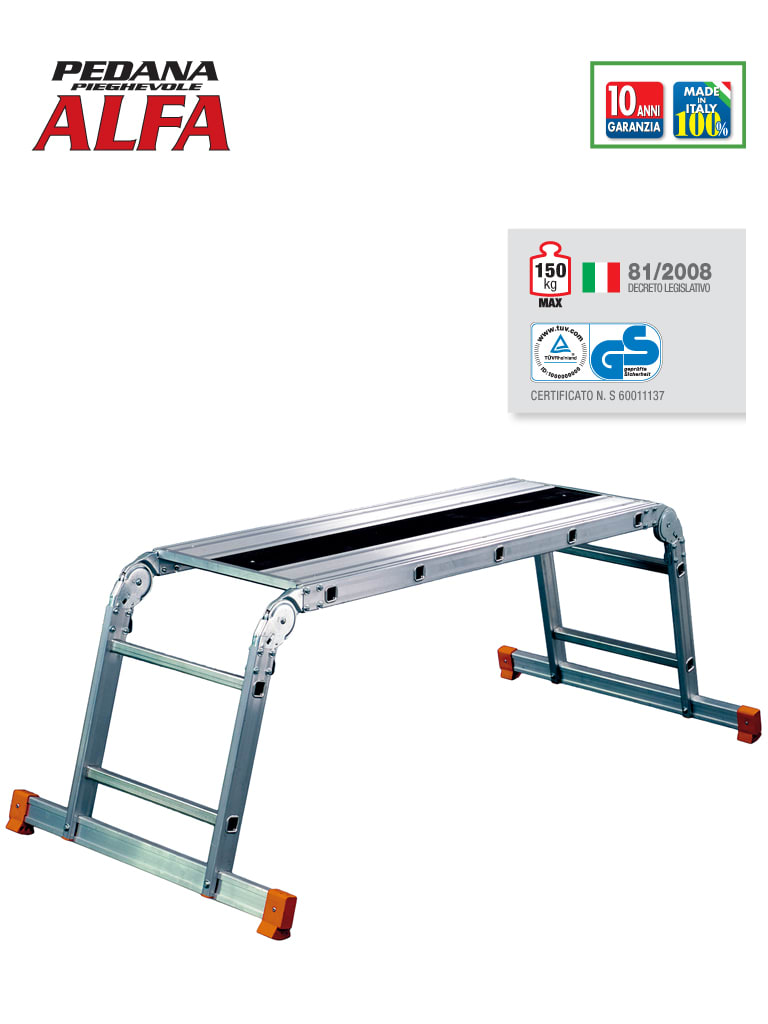 FACAL SRL FAFALFA3 PEDANA DI LAVORO PIEGHEVOLE 98X198