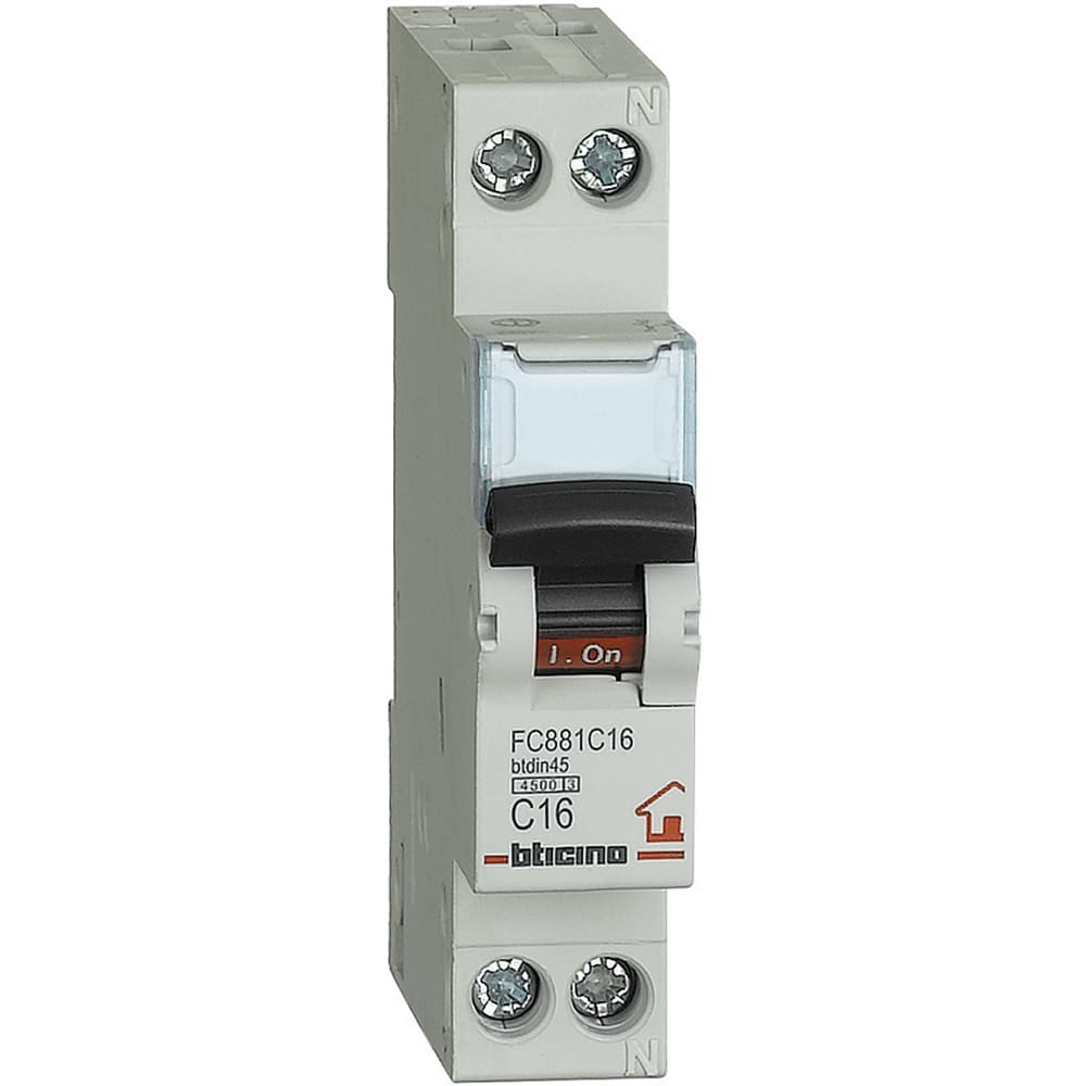 BTICINO BTIFC881C16 BTDIN-RS- MAGNETOT C16 1P+N 1M 4500A
