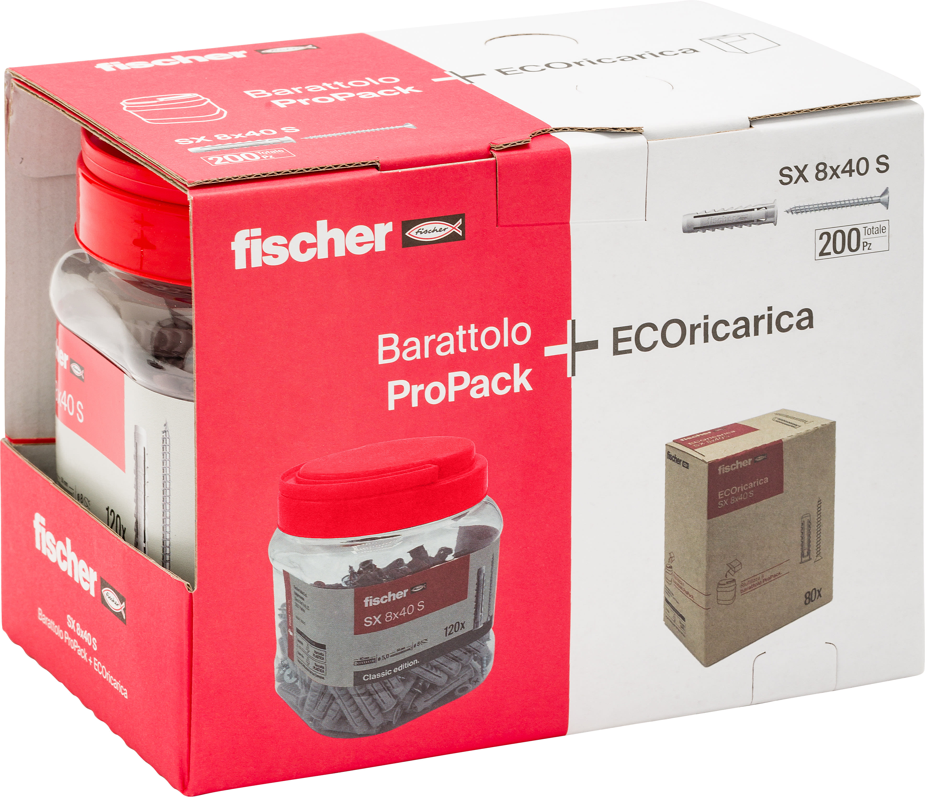 FISCHER ITALIA - FIS00570217 SX 8X40 S REFILL PACK 200PZ