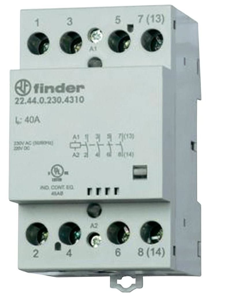 FINDER SPA FIN224402304310 CONTATTORE 40A 4 CONTATTI 52MM