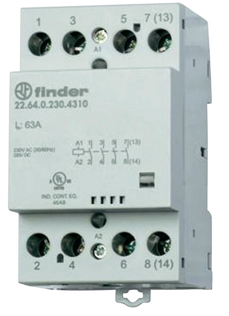 FINDER SPA FIN226402304310 CONTATTORE 65A 4 CONTATTI 52MM