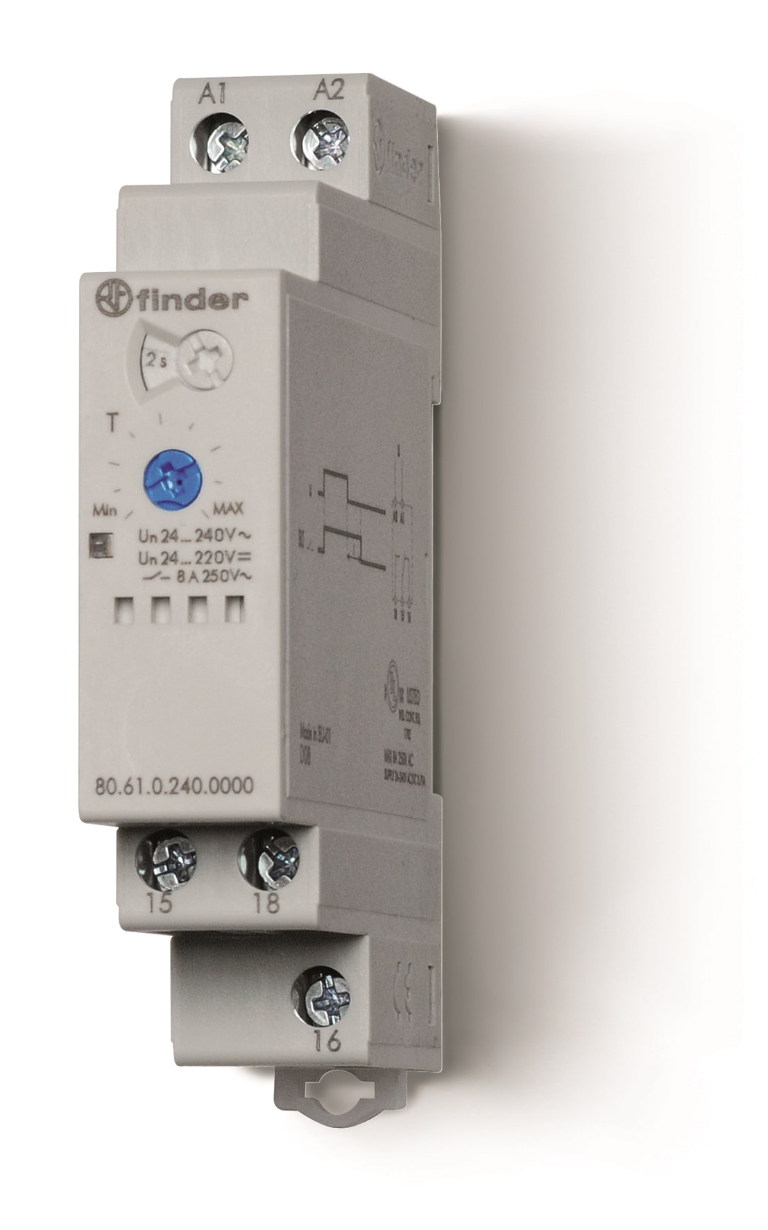 FINDER SPA FIN806102400000 TEMPORIZZATORE RIT.DISINSERZIONE 24/240V