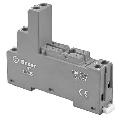 FINDER SPA FIN95030SPA ZOCCOLO CON MORSETTI BUSSOLA 1P NERO S.4