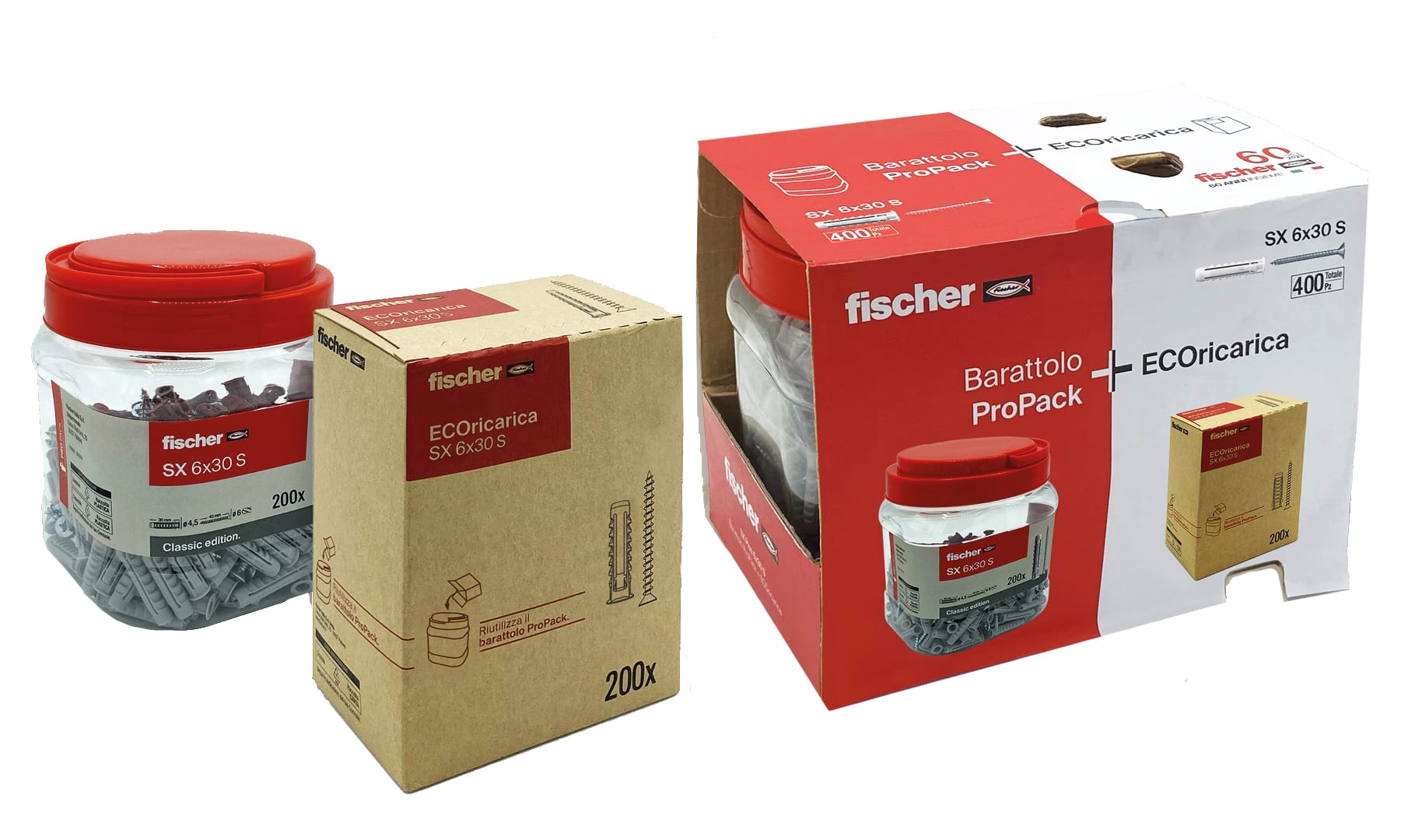 FISCHER ITALIA - FIS00570200 SX 6X30 S REFILL PACK 400PZ