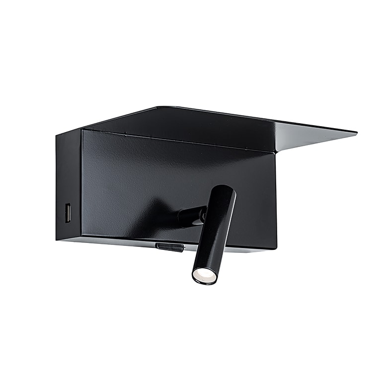 ROSSINI RSSFRI002N APPLIQUE NERA CON SUPPORTO LED 3W IP20 3