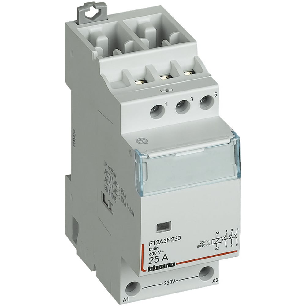BTICINO BTIFT2A3N230 BTDIN - CONTACTOR 3NO 25A COIL 230VAC AC