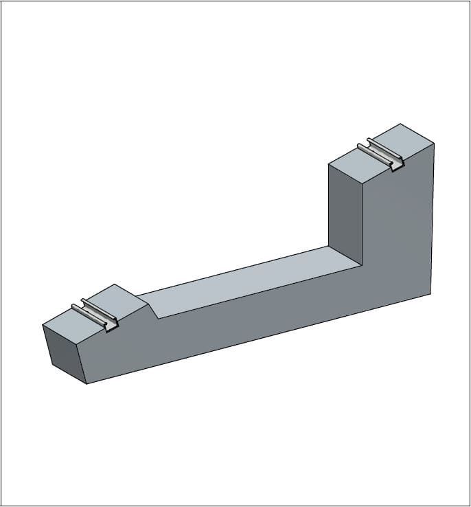 ALUSISTEMI ALUFTM2205 SUPPORTOZAVORRA(INCALCESTRUZZO)-PERMO