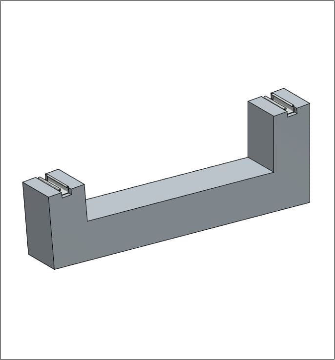 ALUSISTEMI ALUFTM3775 SUPPORTO ZAVORRA IN CALCESTRUZZO - MODUL