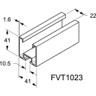 TEKNOMEGA SRL - TKGFVT1027 PROFILO SEMPLICE ALU 41X41 SP1,6MM 4,80M