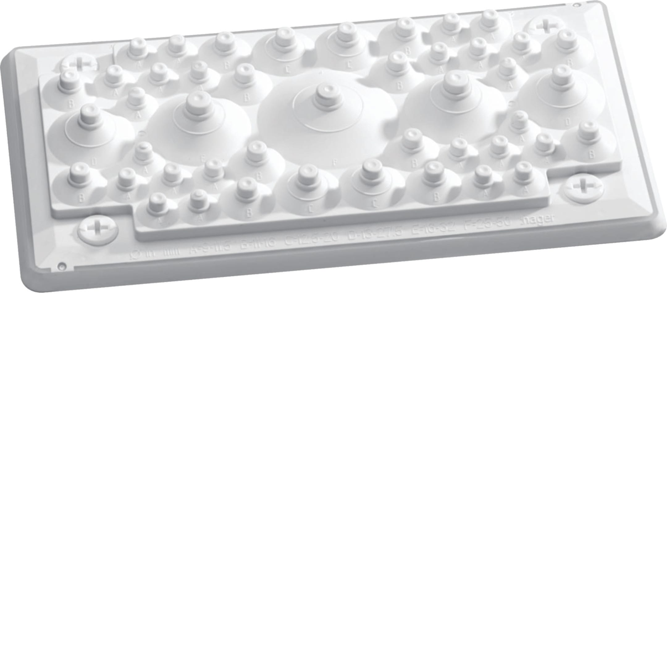 HAGER HAGFZ402 PIASTRA PASSACAVI IN PLASTICA Q EVO