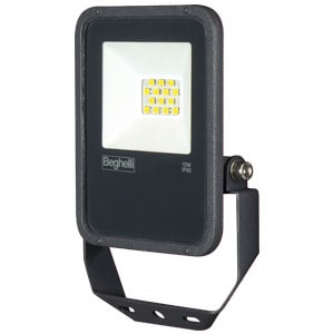 BEGHELLI - BEG86182 FL LED 10W NERO IP66 SENS 4K