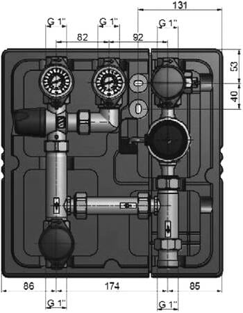 WATTS INDUSTRIES ITA - WAT10084639 FLOW BOX PER MIX E CIRCOLO ACS