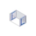 CONCHIGLIA - CON095773370 Acc. Serie GRAFI - Kit montanti + staffe, profondità 330 mm, altezza 1180 mm