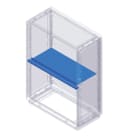 CONCHIGLIA - CON095779005 Acc. per Serie GRAFI 9 - Kit setto separatore vani + traversa, profondità 330 mm