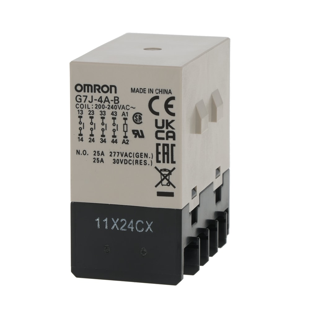 OMRON - OMRG7J4ABAC200240 RELE-4SPNO 25 A/220 VCA, TERMINALI A VIT