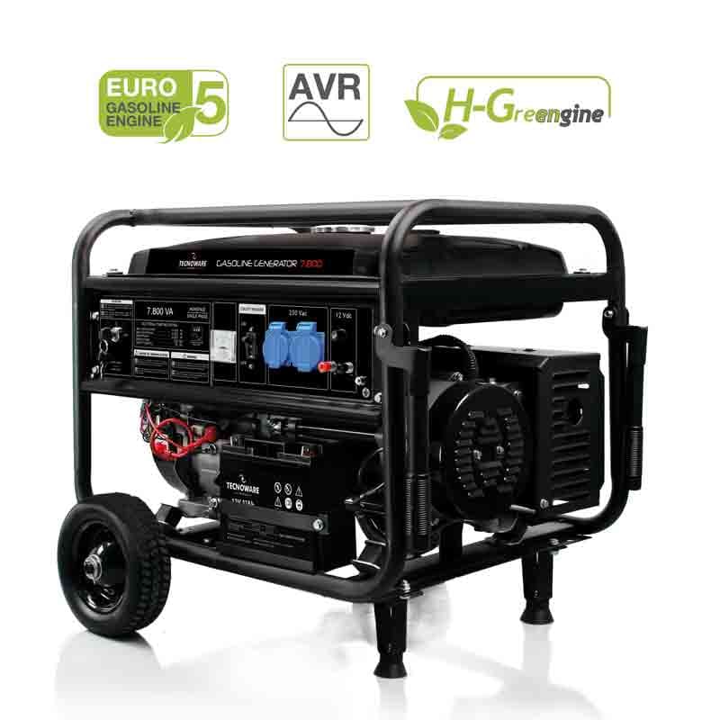 TECNOWARE SRL TCWFGE7800E GASOLINE GENERATOR 7800VA ELECTRICAL STA