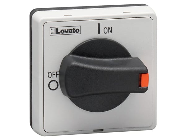 LOVATO LOVGAX68B MANOPOLA NERA 48X48 FISSAGGIO A VITE