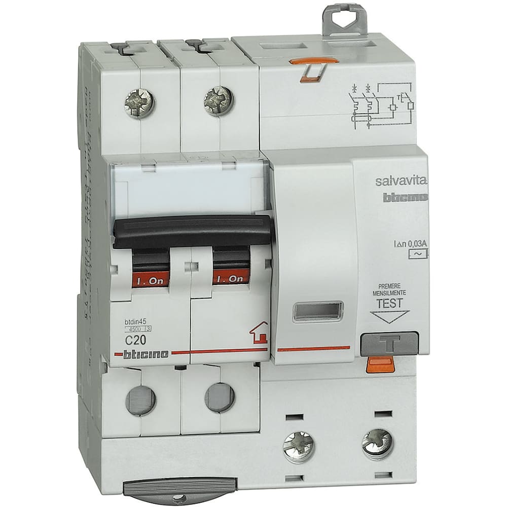BTICINO BTIGC8230AC20 BTDIN-RS - MAG. DIFF. 2P 30MA AC 20A 450