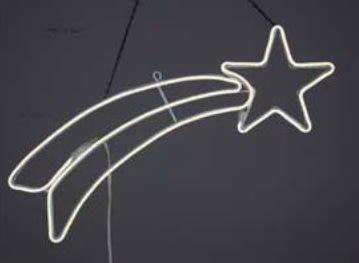 GIOCOPLAST NATALE SP - GCP17512287 COMETA CON NEON FLEX BIANCO CM 57 X 23