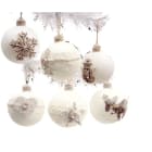 GIOCOPLAST NATALE SP GCP48111226 SFERA VETRO DIAM.80 BIANCA DECORATA