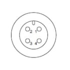 GEFRAN SPA - GEFCON293 CONN. M12X1 FEM. VOL. 4P NON SCH.