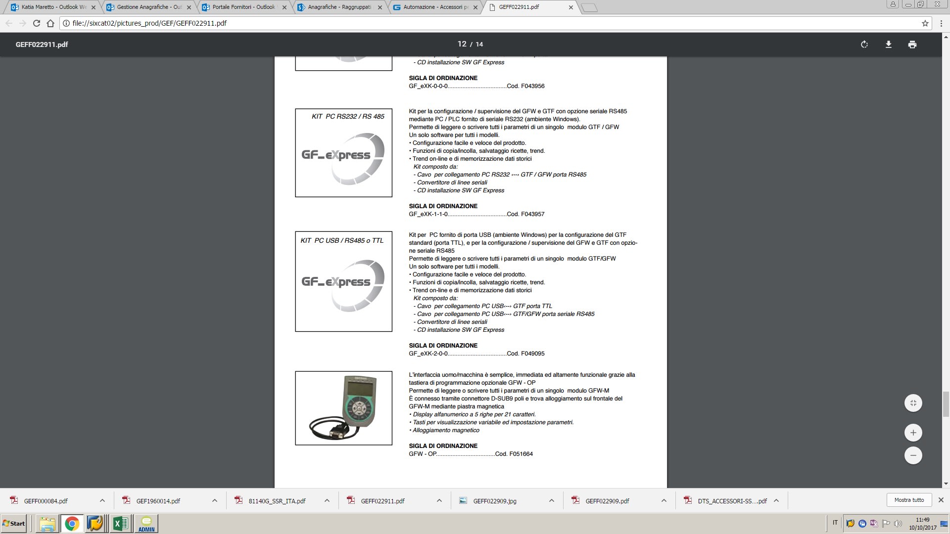 GEFRAN SPA - GEFF049095 GF_EXK-2-0-0 CONVERT.USB/485/TTL+CAVI
