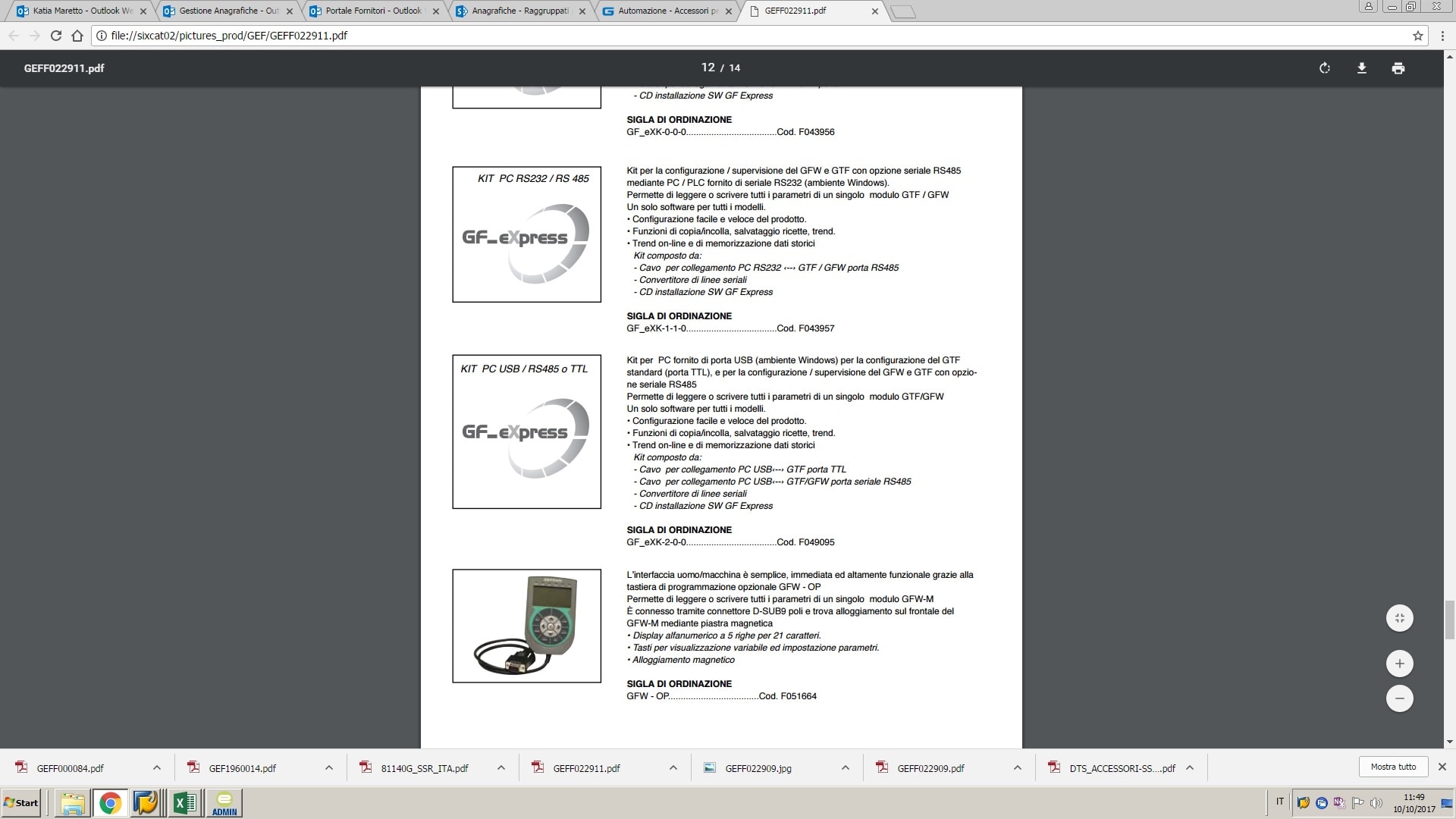 GEFRAN SPA - GEFF049095 GF_EXK-2-0-0 CONVERT.USB/485/TTL+CAVI