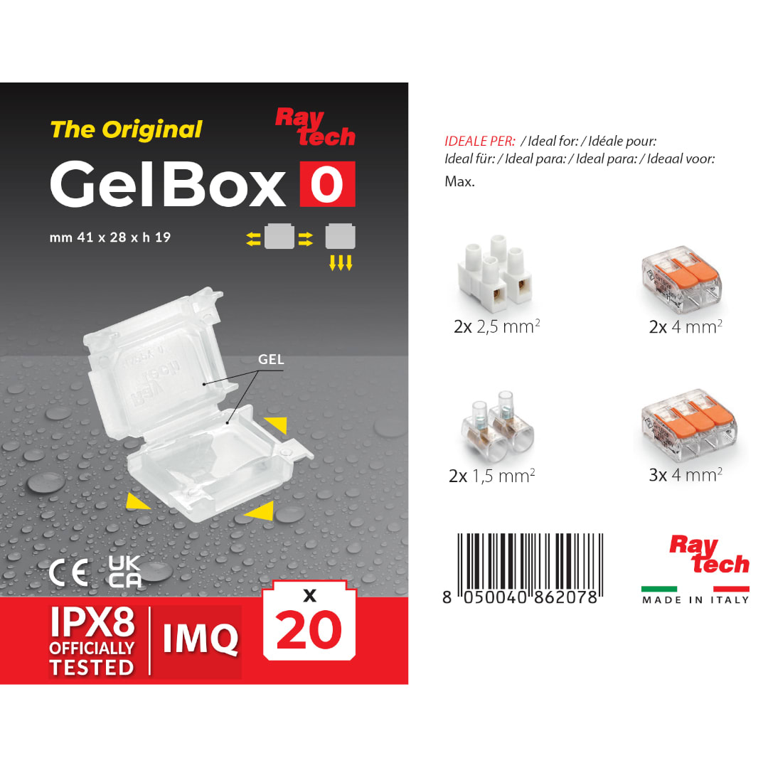 RAYTECH SRL - RYTGELBOX0 GELBOX 0 PER MORSETTI (CF 20 PZ)