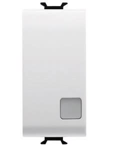 GEWISS - GEWGW10003 INTERRUTTORE UNIPOLARE 250V ac - 16AX ILLUMINABILE - CON LENTE NEUTRA SOSTITUIBILE - 1 MODULO - BIANCO LUCIDO - CHORUSMART