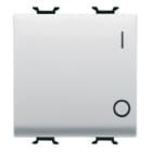 GEWISS - GEWGW10034 INTERRUTTORE BIPOLARE 250V ac - 16AX - NEUTRO - SIMBOLO 0/1 - 2 MODULI - BIANCO LUCIDO - CHORUSMART