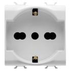 GEWISS - GEWGW10204 PRESA STANDARD ITALIANO/TEDESCO 250V ac - 2P+T 16A BIVALENTE - 2 MODULI - BIANCO LUCIDO - CHORUSMART