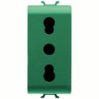GEWISS - GEWGW10223AB PRESA STANDARD ITALIANO 250V ac - PER LINEE DEDICATE - 2P+T 16A BIVALENTE - P11-P17 - 1 MODULO - VERDE - ANTIBATTERICO - CHORUSMART
