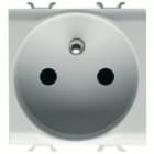 GEWISS - GEWGW10247AB PRESA STANDARD FRANCESE 250V ac - 2P+T 16A - 2 MODULI - BIANCO LUCIDO - ANTIBATTERICO - CHORUSMART