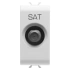 GEWISS - GEWGW10372 PRESA TV/SAT SCHERMATURA CLASSE A - CONNETTORE F FEMMINA - PASSANTE 5 dB - 1 MODULO - BIANCO LUCIDO - CHORUSMART