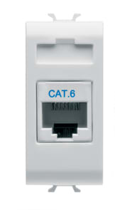 GEWISS - GEWGW10423 PRESA RJ45 - CATEGORIA 6 - UTP - 1 MODULO CHORUSMART - BIANCO LUCIDO