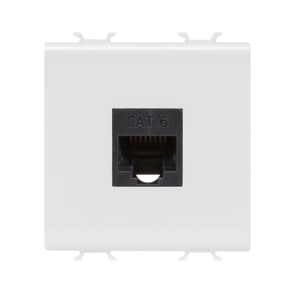 GEWISS - GEWGW10435 PRESA RJ45 - CATEGORIA 6 - UTP - 2 MODULI - BIANCO LUCIDO - CHORUSMART