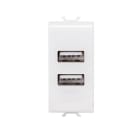 GEWISS - GEWGW10450 ALIMENTATORE DOPPIO USB 1M BIANCO