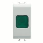 GEWISS - GEWGW10622AB SPIA DI SEGNALAZIONE SINGOLA - VERDE - 1 MODULO - BIANCO - ANTIBATTERICO - CHORUSMART