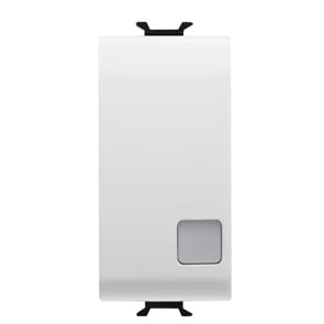 GEWISS - GEWGW10916 PULSANTE SOFT-CLICK - LUMINOSO - CON LENTE NEUTRA SOST. - PER INTERF.CONT. BUS - 1P NA PRIVO DI POT. - 1 MODULO - BIANCO LUCIDO - CHORUSMART