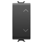 GEWISS - GEWGW12121 COMMUTATORE UNIPOLARE 250V ac - 10AX - NEUTRO - SIMBOLO SU-GIU' - 1 MODULO - NERO SATINATO - CHORUSMART