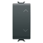 GEWISS - GEWGW12122 COMMUTATORE BIPOLARE - 250V ac - 10AX - NEUTRO - SIMBOLO SU-GIU' - 1 MODULO - NERO SATINATO - CHORUSMART