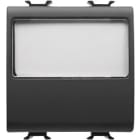GEWISS - GEWGW12191 PULSANTE CON TARGA PORTANOME ILLUMINABILE 250V ac - NA 10A - 2 MODULI - NERO SATINATO - CHORUSMART