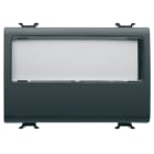 GEWISS - GEWGW12192 PULSANTE CON TARGA PORTANOME ILLUMINABILE 250V ac - NA 10A - 3 MODULI - NERO SATINATO - CHORUSMART
