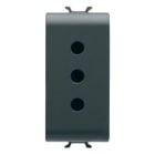 GEWISS - GEWGW12201 PRESA STANDARD ITALIANO 250V ac - 2P+T 10A - P11 - 1 MODULO - NERO SATINATO - CHORUSMART