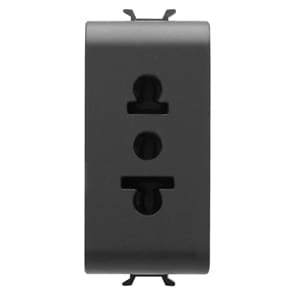 GEWISS GEWGW12288 PRESA ST.EUROAMERICANO 2P+T NERO