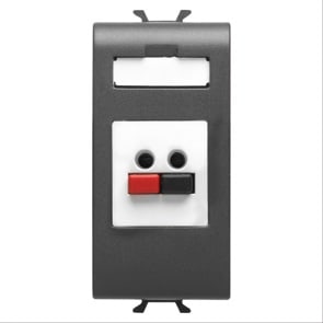GEWISS - GEWGW12458 PRESA AUDIO VIDEO - DIFFUSIONE SONORA - 1 MODULO - NERO SATINATO -CHORUSMART