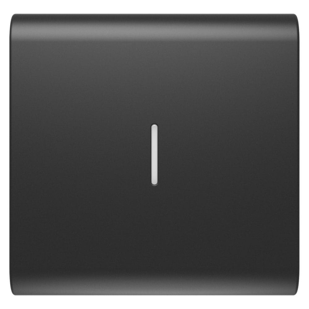 GEWISS - GEWGW12556S TASTO INTERCAMBIABILE PER COMANDI ASSIALI - CON DIFFUSORE - 2 MODULI - NERO SATINATO - CHORUSMART