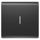 GEWISS - GEWGW12556S TASTO INTERC.CON DIFFUSORE 2M NERO